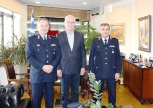 Στον Δήμαρχο Λαρισαίων η νέα ηγεσία της Αστυνομίας