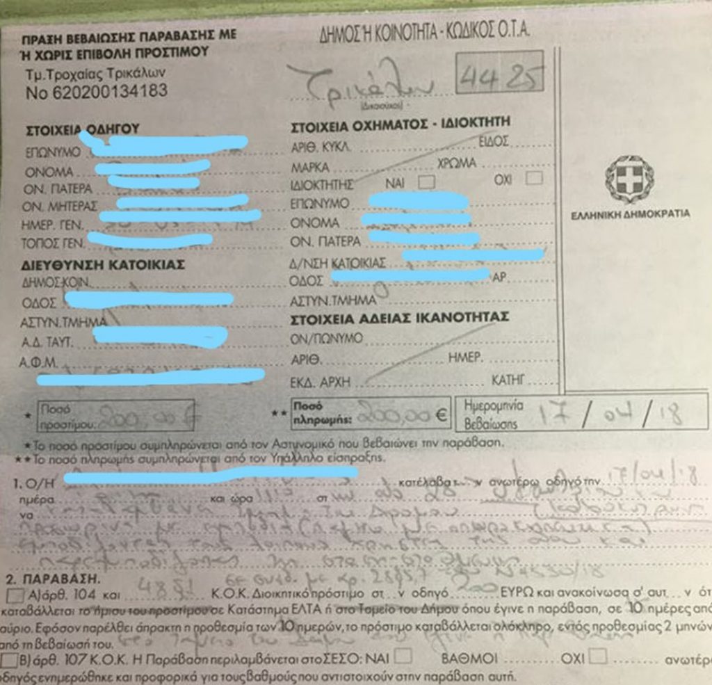 «Έπεσαν» πρόστιμα