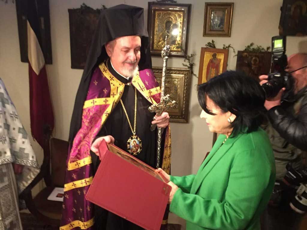 Συνάντηση του Σεβασμιωτάτου Μητροπολίτου Γαλλίας με την Εξοχοτάτη Πρόεδρο της Γεωργίας