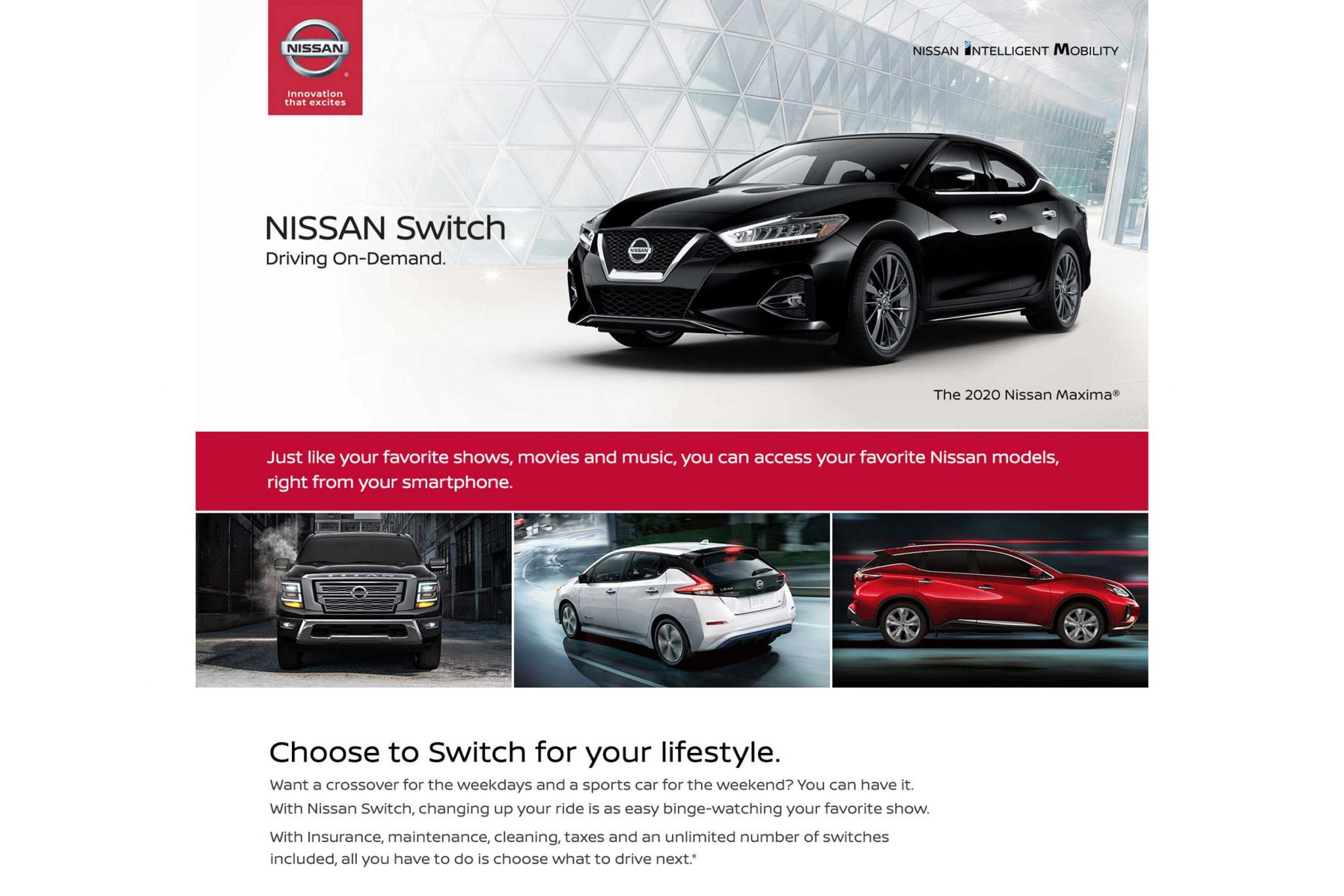 Με το Nissan Switch στις Η.Π.Α., οι οδηγοί μπορούν να αλλάζουν αυτοκίνητο, κάθε μέρα! 