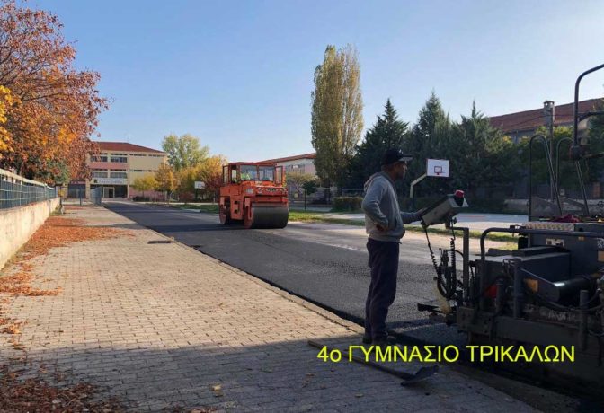 Τρεις παρεμβάσεις ασφαλτόστρωσης από τον Δήμο Τρικκαίων