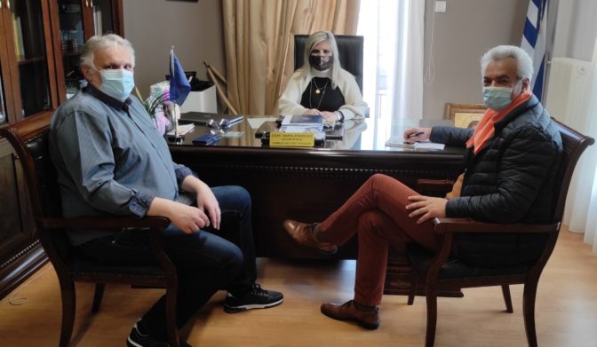 Συνάντηση της Διευθύντριας Δ.Ε Τρικάλων με τον καθηγητή κ. Ασπρίδη και τον προϊστάμενο του Κ.Ε.Σ.Υ