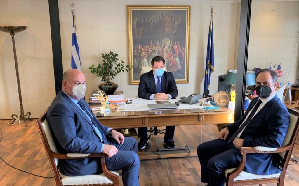 Συνάντηση Άδωνη Γεωργιάδη με Κώστα Τσιάρα και Βασίλη Τσιάκο για την Καρδίτσα