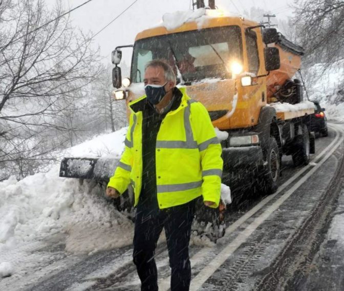 Στην πρώτη γραμμή για την αντιμετώπιση της κακοκαιρίας ο Χρήστος Μιχαλάκης