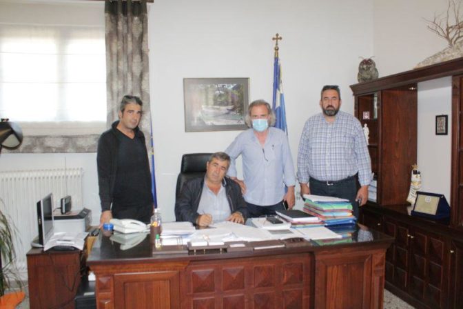 Νέα σύμβαση έργου υπέγραψε σήμερα ο Δήμαρχος Πύλης κ. Κωνσταντίνος Μαράβας