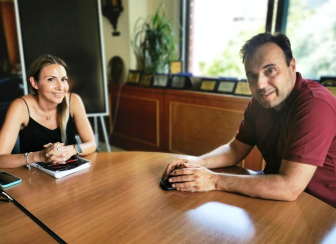 Στον Δήμαρχο Τρικκαίων η νέα πρόεδρος του ΕΕΣ Τρικάλων