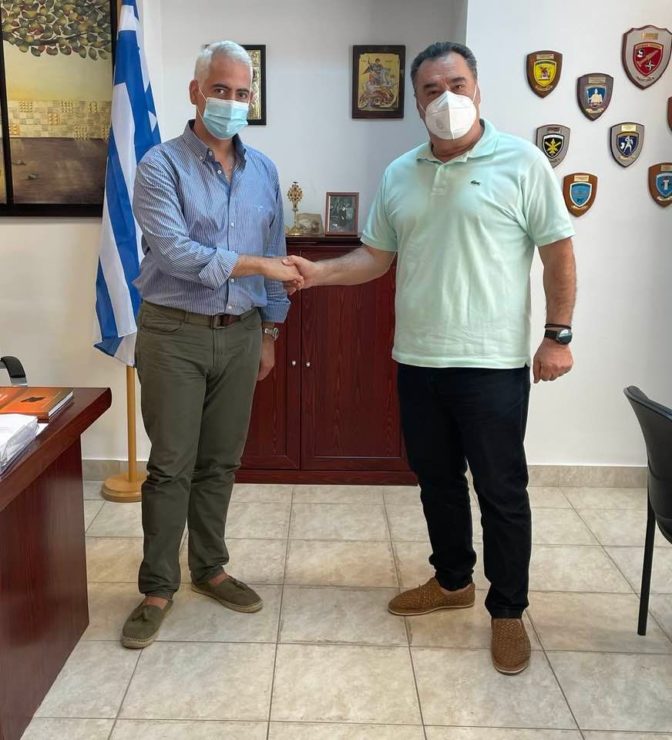 Συνάντηση του Διοικητή του Νοσοκομείου Μυτιλήνης κ. Γεώργιου Καμπούρη με τον Πρόεδρο του ΚΕΘΕΑ κ. Χρήστο Λιάπη