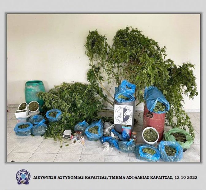 Καλλιεργούσε κάνναβη σε αυτοσχέδιο θερμοκήπιο στην Καρδίτσα