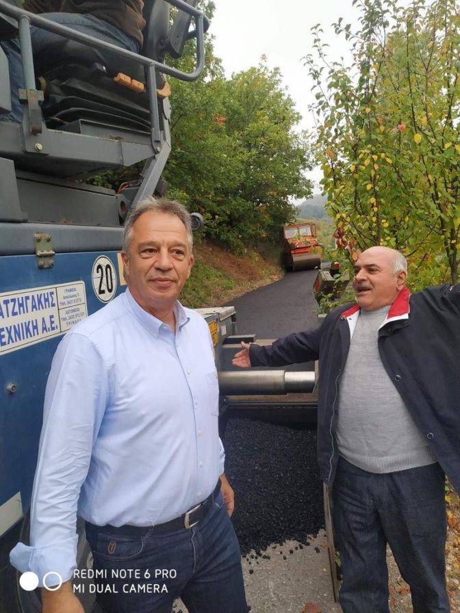Ασφαλτοστρώνει το δρόμο από Καλαμπάκα προς Καλομοίρα η Περιφέρεια Θεσσαλίας