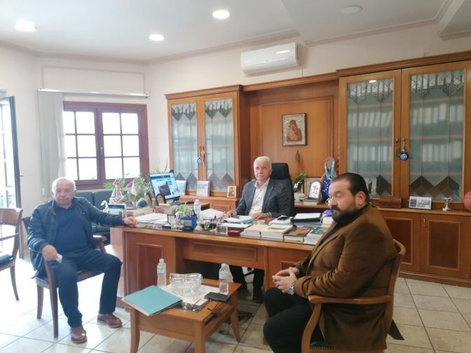 Επίσκεψη του νέου Δ.Σ Συνδέσμου Συνιδιοκτητών Κορομηλιάς στον Δήμαρχο του Δήμου Μετεώρων