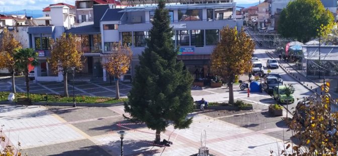 Άρωμα Χριστουγέννων με εντυπωσιακό έλατο στους Σοφάδες