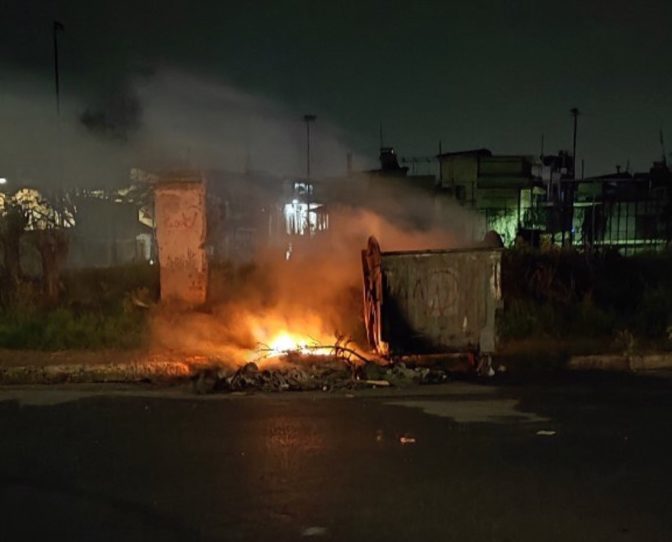 Λαχτάρησαν τα ξημερώματα σε συνοικία της Λάρισας (φωτό)