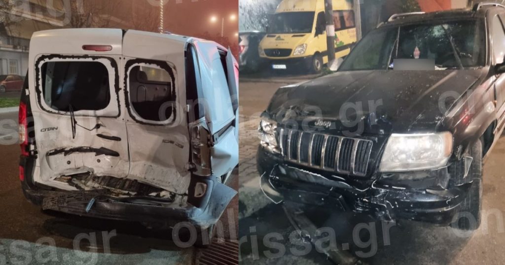 Λάρισα: Σμπαράλιασε τρία αυτοκίνητα προτού καταλήξει να φύγει μόνος του εκτός δρόμου