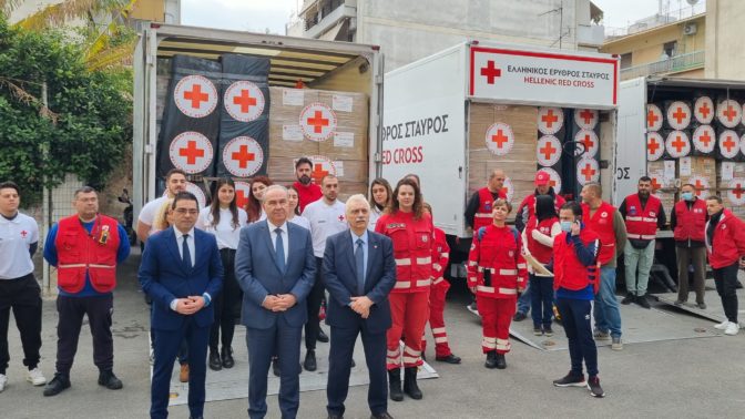 Ο Ελληνικός Ερυθρός Σταυρός απέστειλε τη 2η ανθρωπιστική αποστολή στους σεισμόπληκτους της Τουρκίας