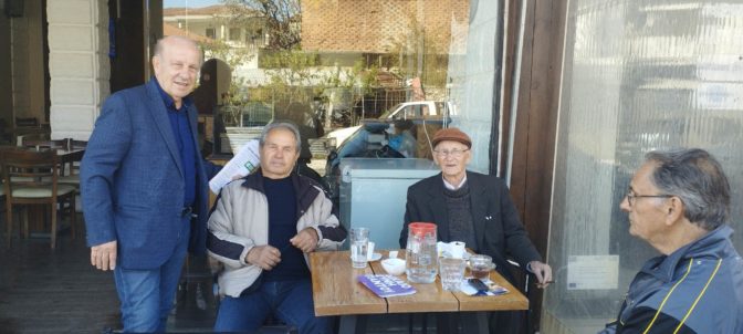 Περιοδεία Χρήστου Σιμορέλη στην αγορά της Πύλης