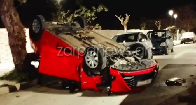 Πήρε σβάρνα αυτοκίνητα, δέντρα και ένα σχολικό πριν ανατραπεί