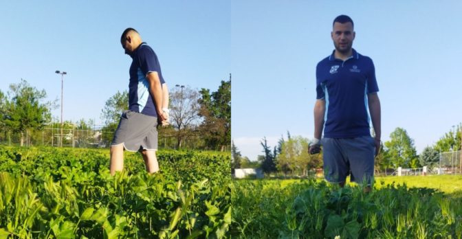 Λαρισαίος πρωταθλητής στίβου προπονείται σε… χωράφι!