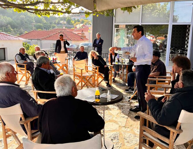 Μήνυμα για την αναγκαιότητα σταθερής κυβέρνησης από τον Κώστα Σκρέκα στα χωριά των Αντιχασίων