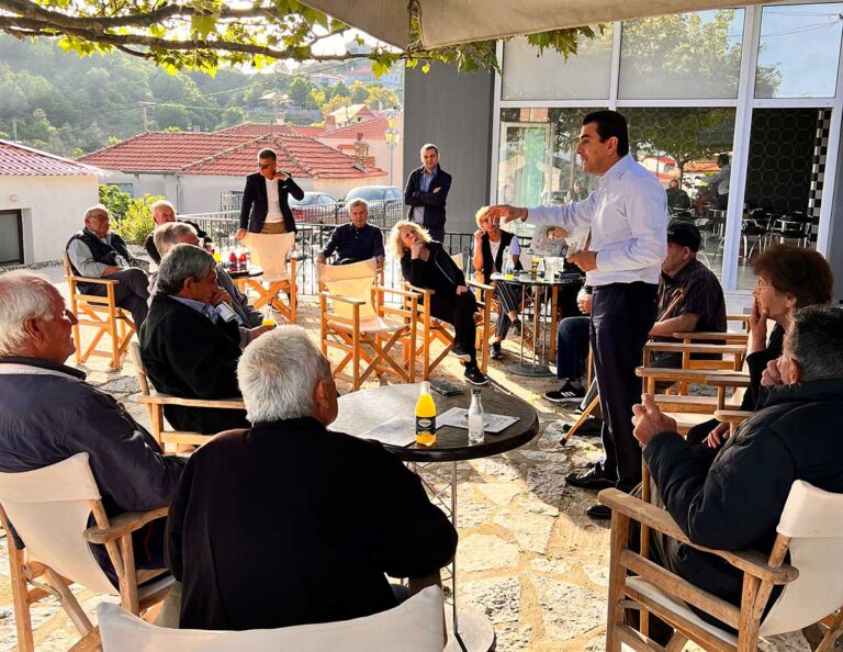 Μήνυμα για την αναγκαιότητα σταθερής κυβέρνησης από τον Κώστα Σκρέκα στα χωριά των Αντιχασίων