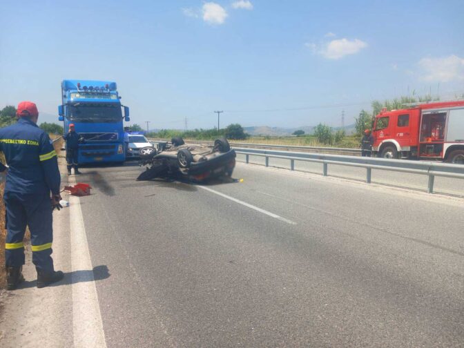 Φοβερό τροχαίο έξω από το Μεγαλοχώρι