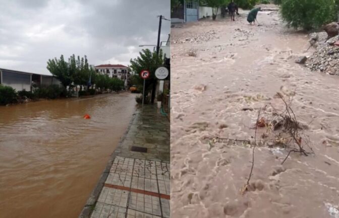 Εφιαλτικές στιγμές στην Μαγνησία - Δρόμοι μετατράπηκαν σε ποτάμια