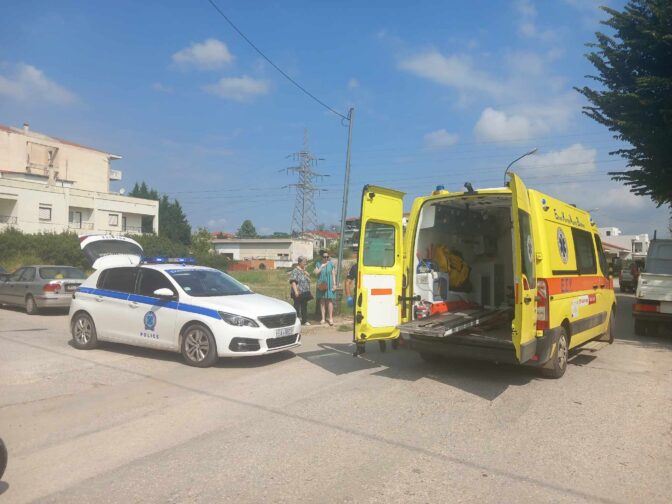 Τραυματισμός δικυκλιστή σε τροχαίο στα Τρίκαλα (φωτό)