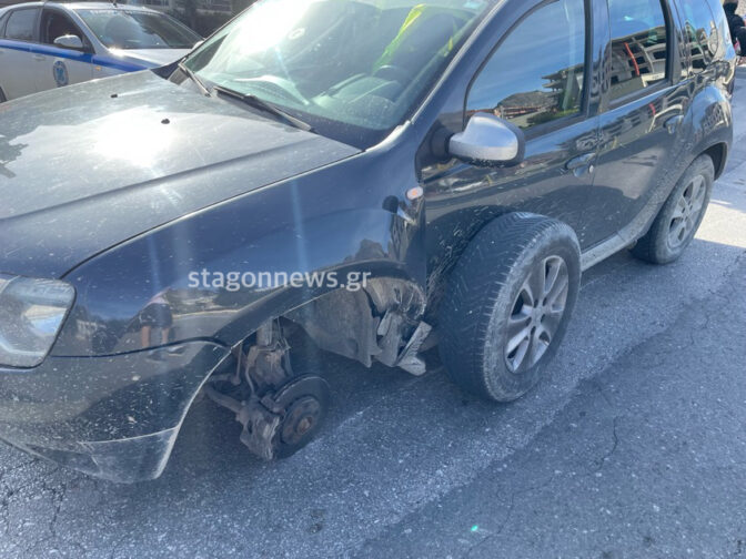 Καλαμπάκα: Aυτοκίνητο έχασε ξαφνικά τον τροχό του!