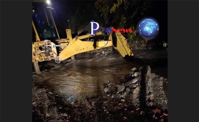 Δύσκολες ώρες για τις ορεινές Κοινότητες του Δήμου Πύλης λόγω της βροχόπτωσης