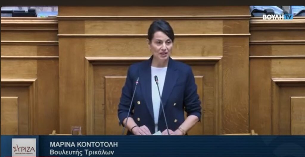 Στη Βουλή έφερε το πρόβλημα των βαρέων οχημάτων η Μαρίνα Κοντοτόλη