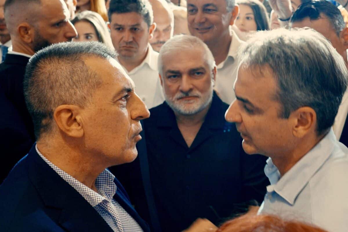 Ανταλλαγή απόψεων Μητσοτάκη - Κουρέτα για την Πολιτική Προστασία στη ΔΕΘ