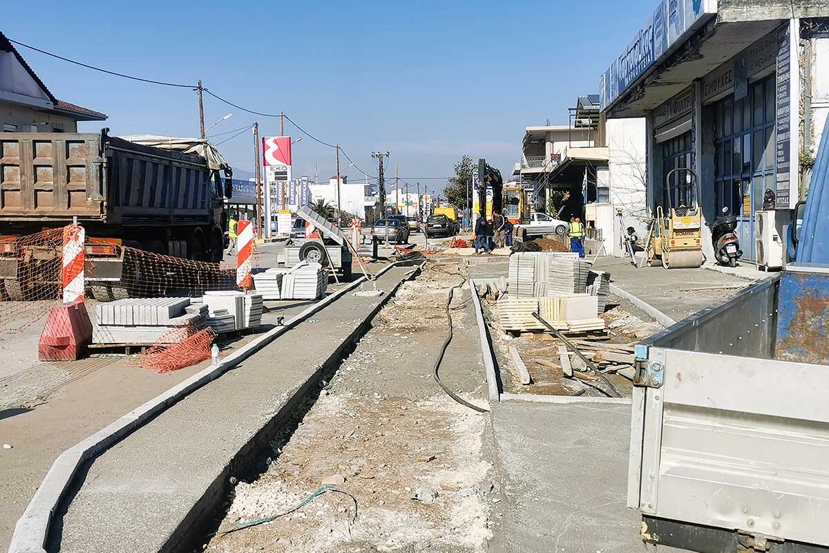 Συνεχής πρόοδος στα έργα επί της οδού Καρδίτσης
