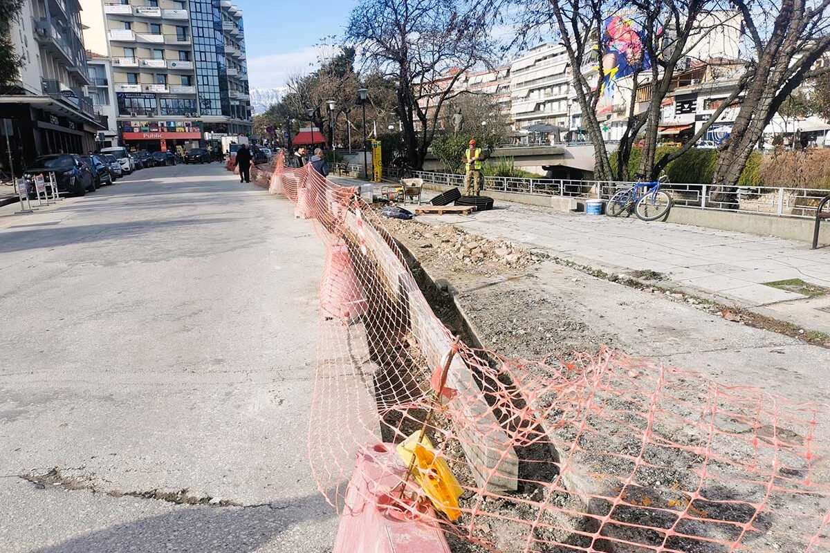 Ξεκίνησαν τα έργα και στην οδό Κανούτα για την αναμόρφωση στις όχθες του Ληθαίου