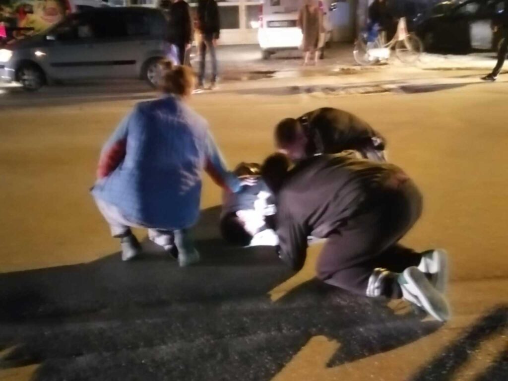 Τροχαίο με μηχανή στη γέφυρα πριν το Νοσοκομείο Τρικάλων