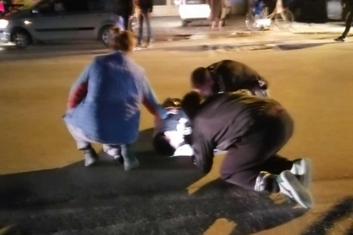 Τροχαίο με μηχανή στη γέφυρα πριν το Νοσοκομείο Τρικάλων