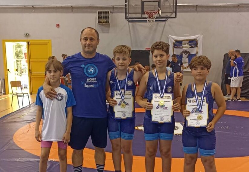 Τρεις πρωτιές για τους μικρούς αθλητές του ΑΣ Τρικάλων στο πανελλήνιο τουρνουά πάλης Κ13