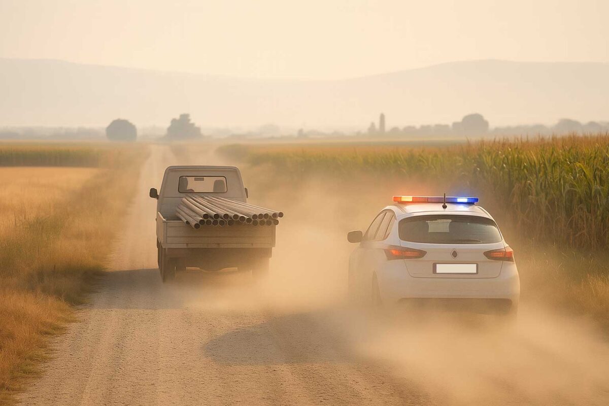 Έπιασαν στα πράσα δύο άνδρες για κλοπή σωλήνων άρδευσης στη Φαρκαδόνα