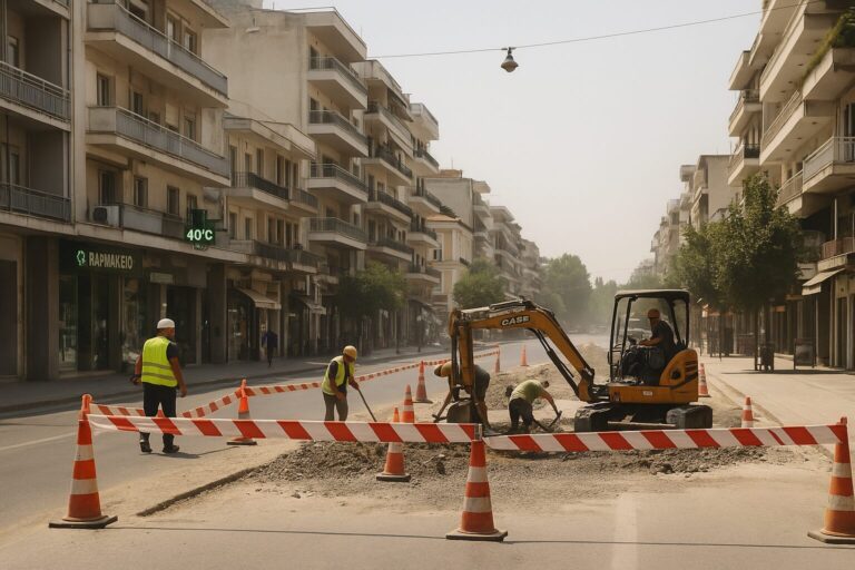 Κυκλοφοριακό… καμίνι στα Τρίκαλα μες στον καύσωνα