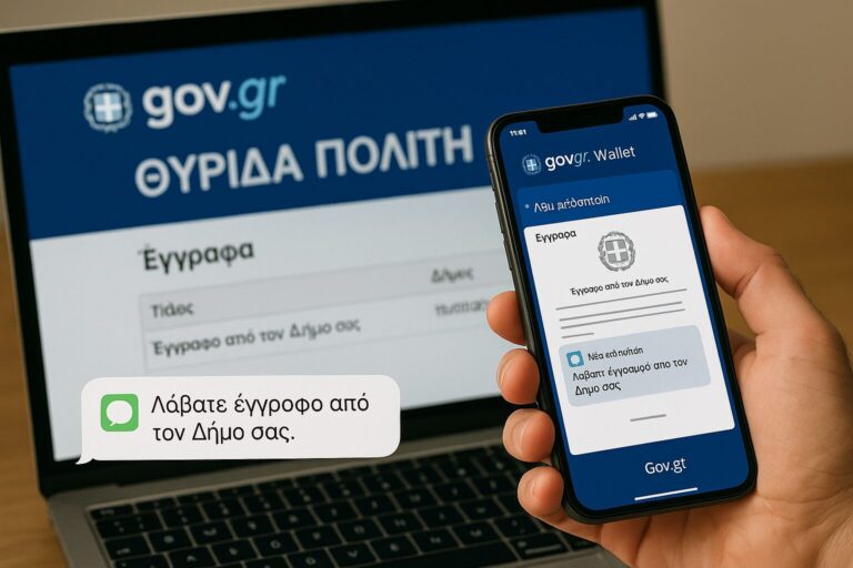 Έγγραφα Δήμων πλέον ψηφιακά μέσω Gov.gr Wallet