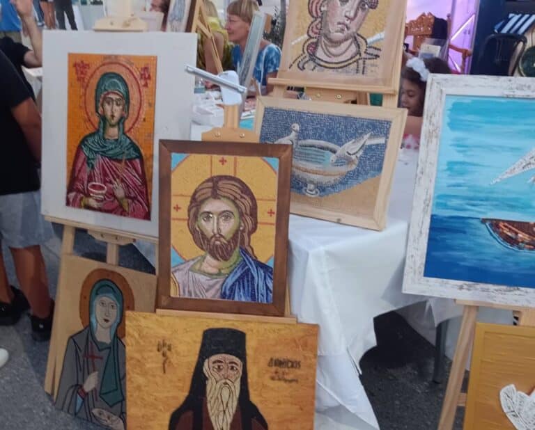 Κατερίνη: Εργαστήρι Ψηφιδωτού από τη Μητρόπολη Κίτρους στο Εμπορικό Φεστιβάλ