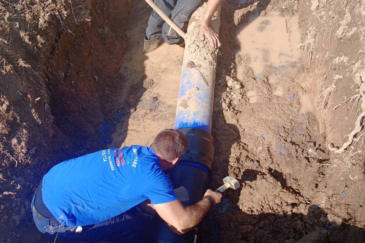 Εργασίες αποκατάστασης στο αρδευτικό δίκτυο της Λίμνης Λογγά