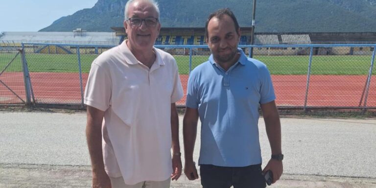 Επίσκεψη Μπέκα- Κατσαντώνη στο δημοτικό στάδιο Καλαμπάκας