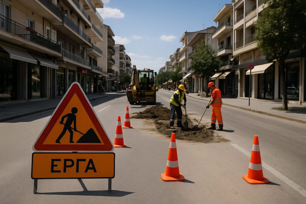Κυκλοφοριακές ρυθμίσεις σε 18 οδούς στα Τρίκαλα για έργα ΔΕΗ και οικοδομές