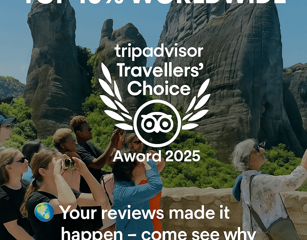 Meteora Thrones – 5η χρονιά Travellers’ Choice Award 2025 – Στο 10% παγκοσμίως