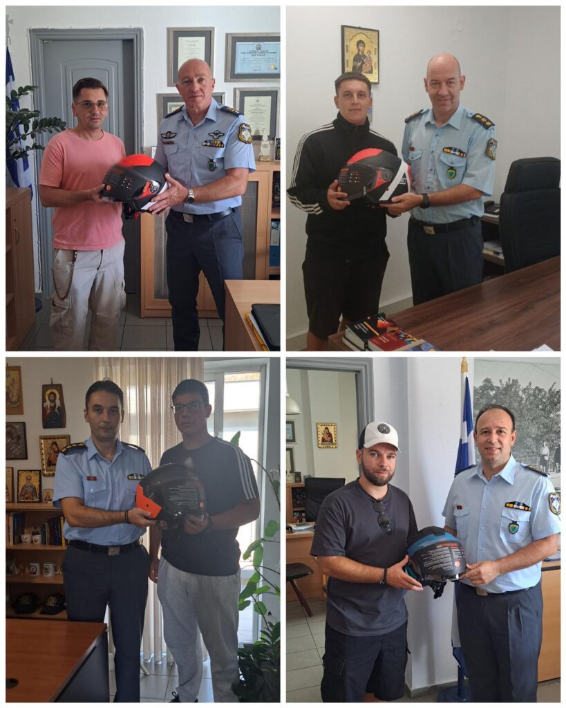 Η Αστυνομία Τρικάλων παρέδωσε 39 κράνη για ασφάλεια