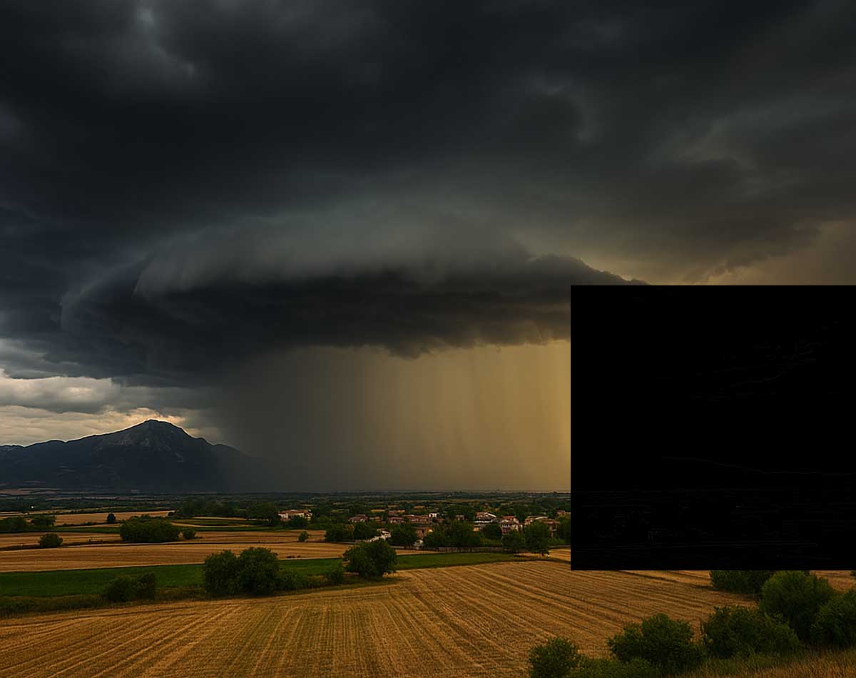 Έκτακτο δελτίο ΕΜΥ: Ισχυρές βροχές και καταιγίδες στη Θεσσαλία