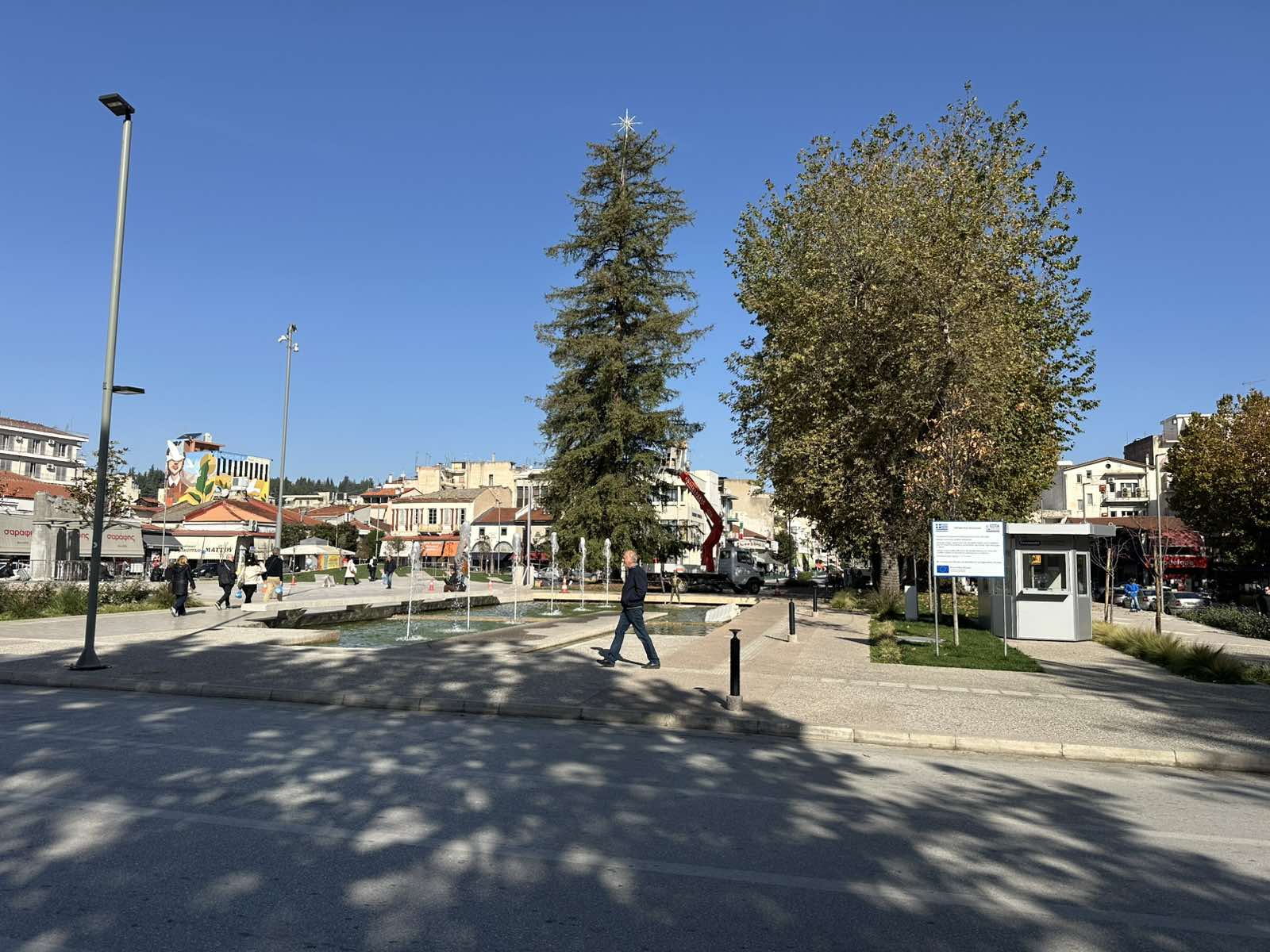 Τρίκαλα: Την Τετάρτη φωταγωγείται το ψηλότερο φυσικό χριστουγεννιάτικο δέντρο