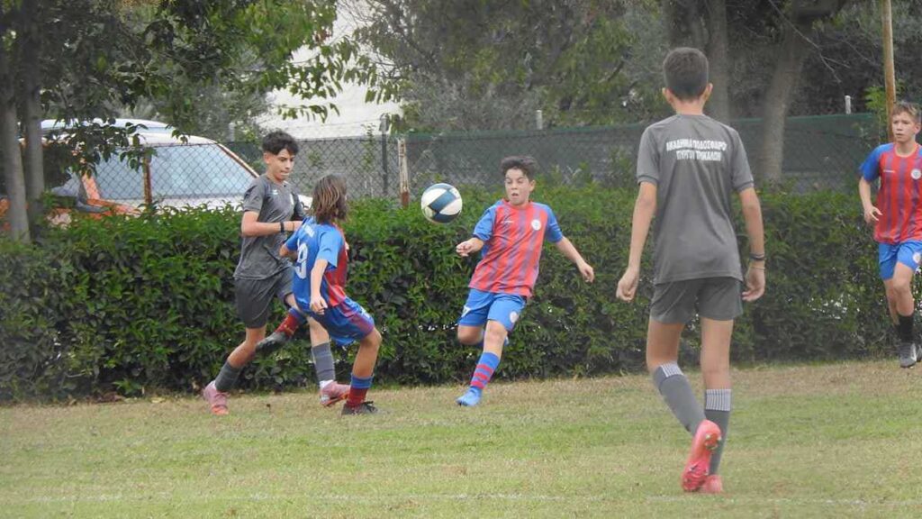 Στιγμιότυπο από αγώνα ποδοσφαίρου Κ14 ΕΠΣΤ