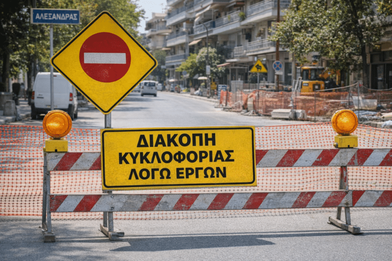 Κλείνει η οδός Αλεξάνδρας στα Τρίκαλα τη Δευτέρα λόγω οικοδομικών εργασιών