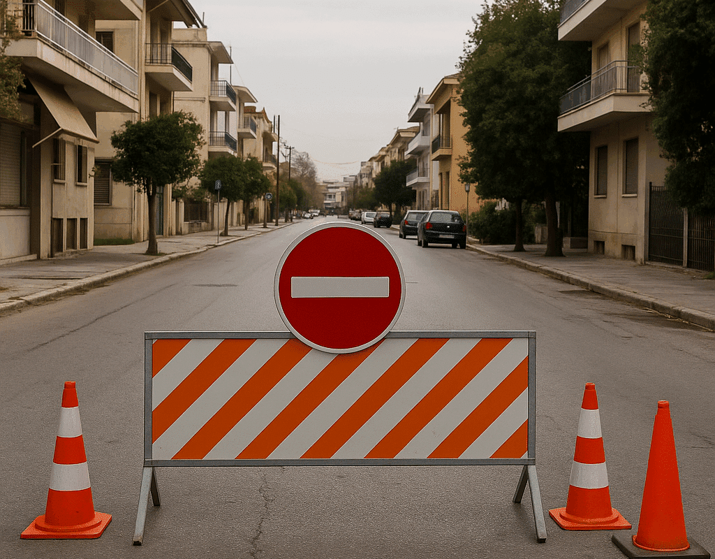 Τρίκαλα: Κλείνει η οδός Κανάρη την Τετάρτη 10/12 για εργασίες