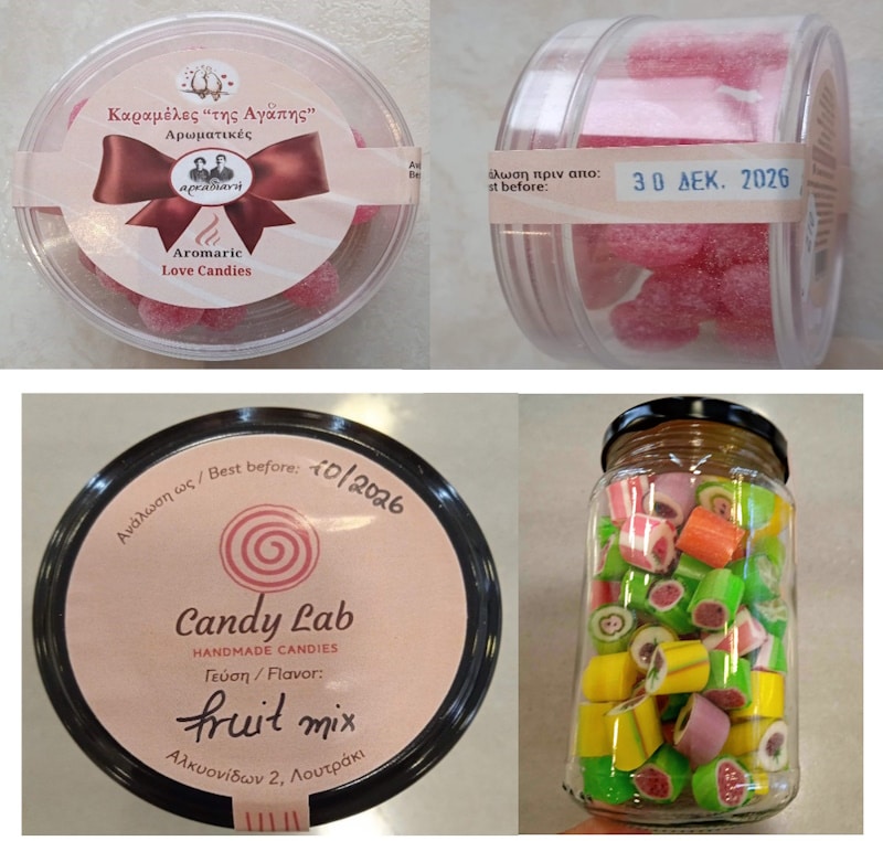 Ανάκληση για καραμέλες από τον ΕΦΕΤ λόγω έλλειψης προειδοποίησης για παιδιά